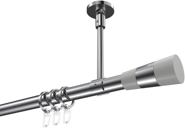 Gardinenstangen-Set Sonette Tanara 100 cm, 1-läufig, 20 mm Ø Chrom