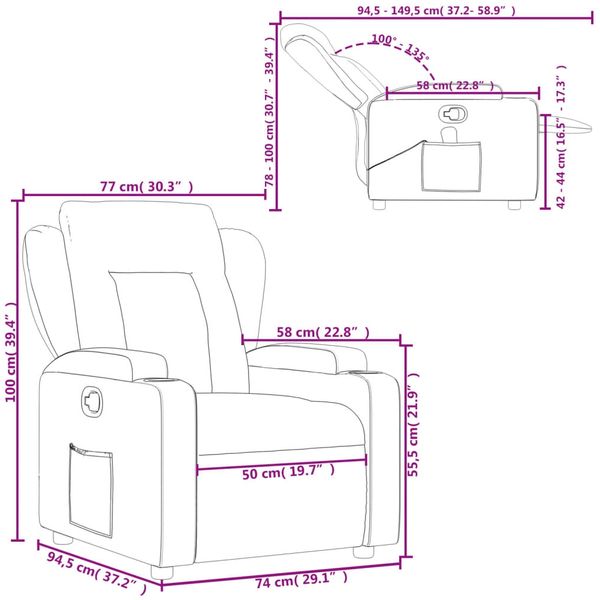 vidaXL Relaxsessel Cappuccino-Braun Kunstleder 372433 Bild 11