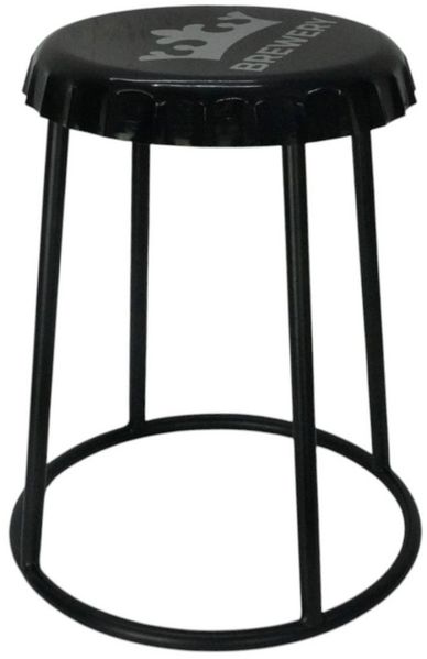 Hocker Metall massivum Cappy schwarz 40x50x40 cm Bottle-Cap-Design Sitzhocker Küchenhocker Bistrostuhl Bar Barmöbel Industrial Style