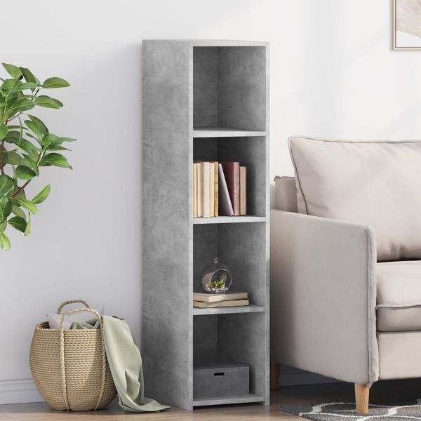 vidaXL Highboard Betongrau 30x41x124 cm Holzwerkstoff 846379