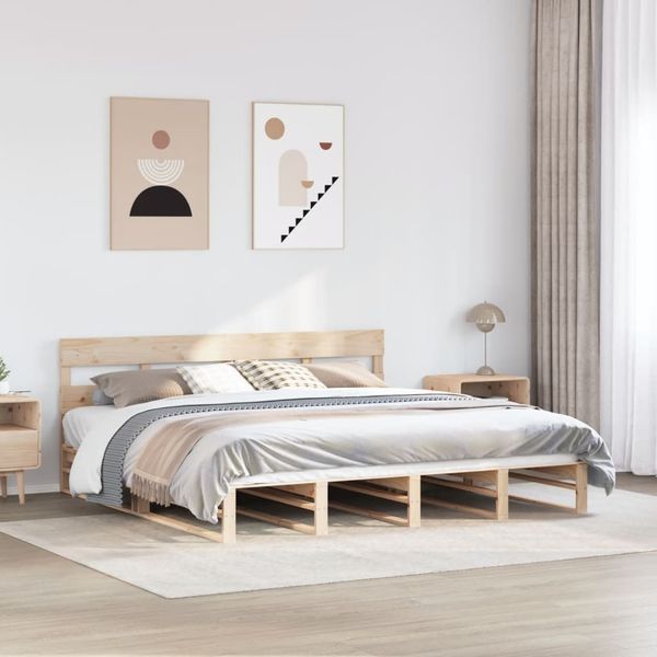 vidaXL Massivholzbett ohne Matratze 180x200 Kiefernholz 3302303