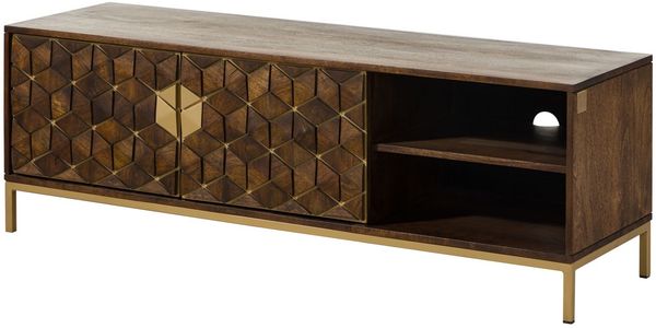 TV-Board Mango 145x45x50 braun geölt DIAMOND #206