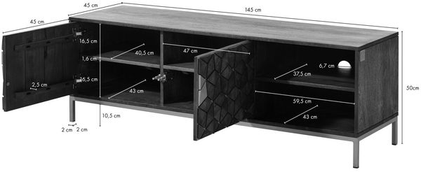 TV-Board Mango 145x45x50 braun geölt DIAMOND #206 Bild 8