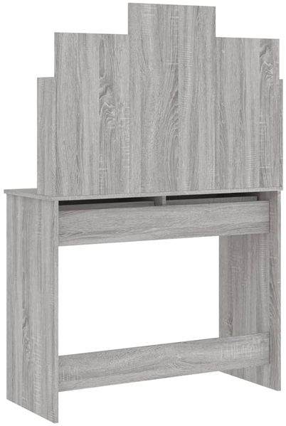 vidaXL Schminktisch mit Spiegel Grau Sonoma 96x39x142 cm 837580 Bild 7