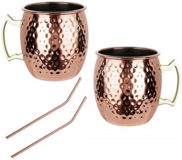 Kinghoff Set mit 500-ml-Edelstahlbechern Moscow Mule 64485