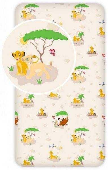 Disney Spannbettlaken Disney König der Löwen Trees Spannbettlaken 90x200 cm, 100% Baumwolle, (1 Stück)