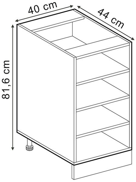 Küchenregal R-Line Anthrazit 40 cm AP Marmor Vicco Bild 3