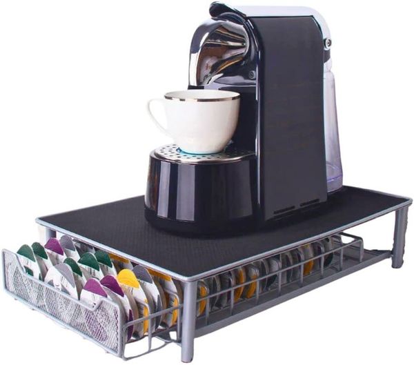 JEOBEST Klappstuhl Kaffee Kapselhalter, Aufbewahrungsschublade, für 60 Stück Kaffeekapseln