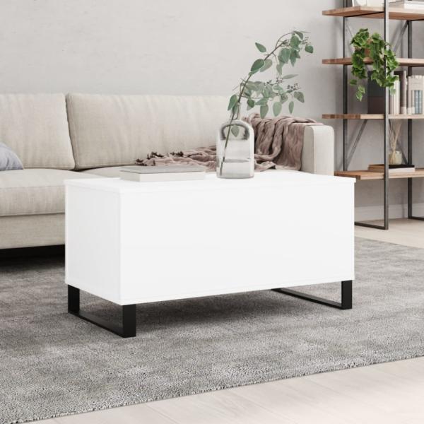 vidaXL Couchtisch Weiß 90x44,5x45 cm Holzwerkstoff 830980