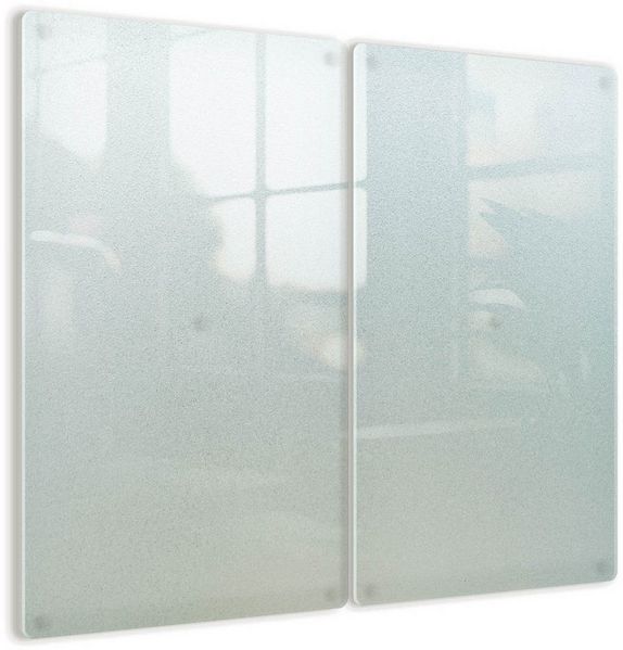 Tulup Herd-Abdeckplatte Kochfeld Schutzplatte aus Gehärtetem Glas Transparent, Milchig, Matt, (2 tlg), Set mit zwei