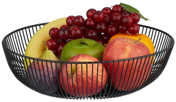 Schwarze Obstschale aus Metall 10051043