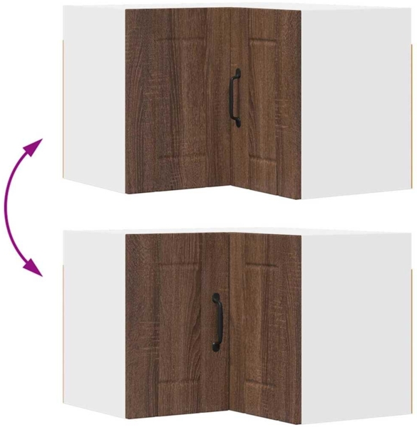 vidaXL Küchenschrank Braun Eichen-Optik 57 x 57 x 40 cm Holzwerkstoff 884962 Bild 10