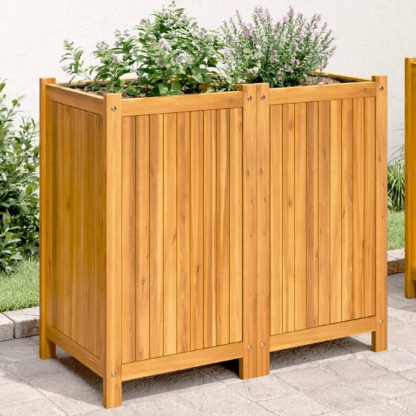vidaXL Pflanzkübel mit Einlage 84x42x75 cm Massivholz Akazie 366437