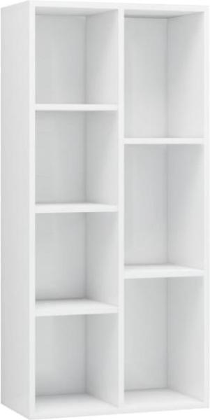 vidaXL Bücherregal Hochglanz-Weiß 50x25x106 cm Holzwerkstoff 801113