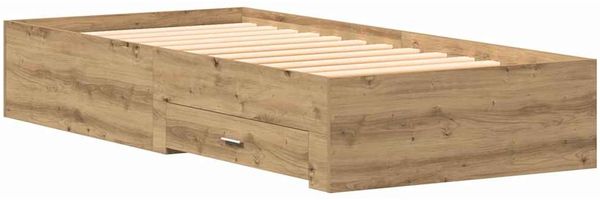 vidaXL Bettrahmen mit Speicher Artisan-Eiche 90 x 190 cm Holzwerkstoff 3333991 Bild 7