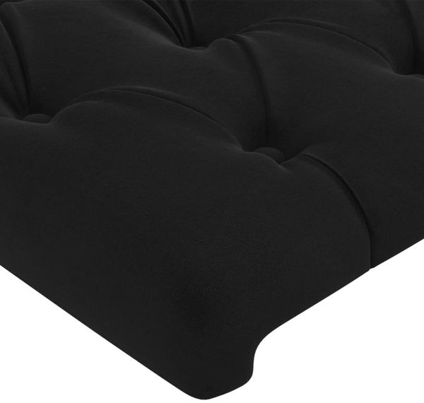vidaXL Bettgestell mit Kopfteil Schwarz 140x200 cm Samt, Härtegrad: H2 [3125942] Bild 10