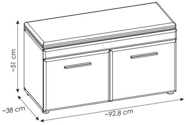 Garderoben-Set >Grano< (4-teilig) Viking Eiche Dekor - 188x195x38 (BxHxT) Bild 10