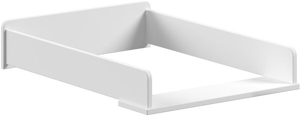 Wickelaufsatz >Amori< in Weiß, Massivholz - 53x53x14x72,6cm (LxBxHxT)