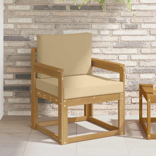 vidaXL 2 Stück Outdoor-Sofagarnitur Polyester Weiß und Beige 3438967
