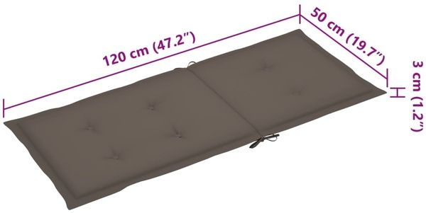 vidaXL Hochlehner Verstellbar 4 Stk. mit Auflagen Massivholz Akazie 3065385 Bild 11