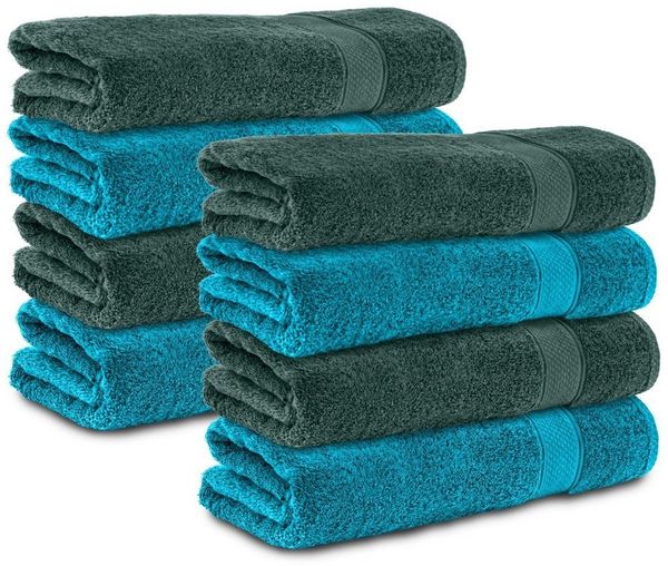 Komfortec Handtuch Set 50x100 cm aus 100 % Baumwolle, Frottee (Packung, 8-St), Handtücher Set, Weich, Towel