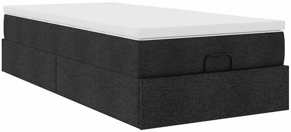 vidaXL Ottoman-Bett mit Matratze Schwarz 90x200 cm Stoff 3311080 Bild 6