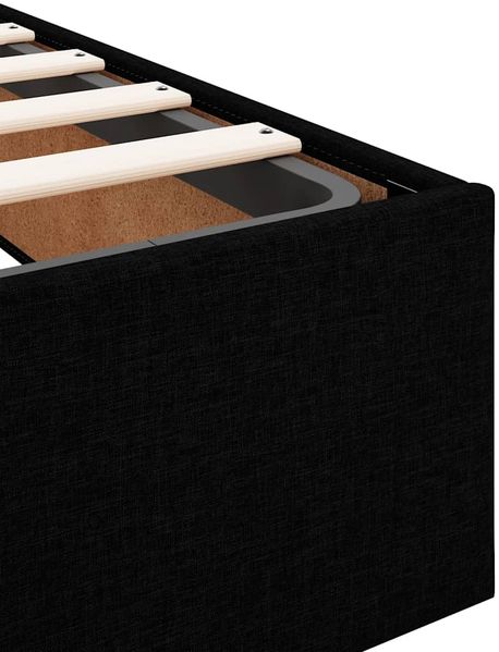 vidaXL Ottoman-Bett mit Matratze Schwarz 90x200 cm Stoff 3311080 Bild 12