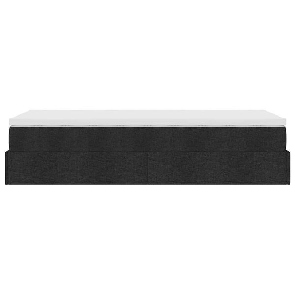 vidaXL Ottoman-Bett mit Matratze Schwarz 90x200 cm Stoff 3311080 Bild 9
