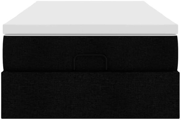 vidaXL Ottoman-Bett mit Matratze Schwarz 90x200 cm Stoff 3311080 Bild 7