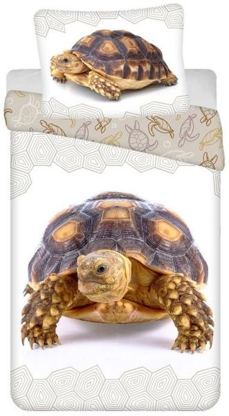 Jerry Fabrics Kinderbettwäsche Schildkröte, Renforcé, 2 teilig