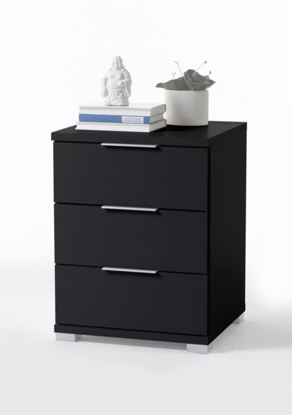 Nachttisch Uno / Universal, Holzwerkstoff, Schwarz, 46 x 61 x 42 cm