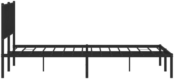 vidaXL Bettgestell mit Kopfteil Metall Schwarz 193x203 cm 374443 Bild 6