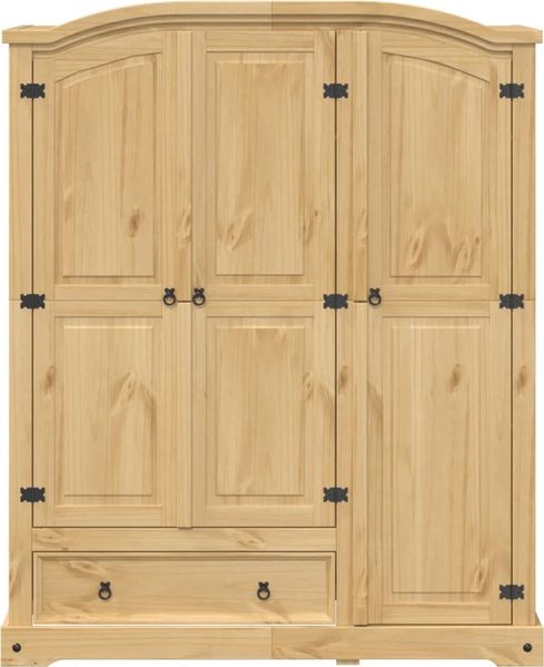 vidaXL Kleiderschrank Corona 151,5x52x186 cm Massivholz Kiefer 4012160 Bild 4