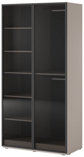 MOEBLO Drehtürenschrank MINEWRA ANTISOL - Kaschmir (Kleiderschrank 2/4/6 türig Schrank Garderobe, Schlafzimmer, Drehtürenschrank, Falttürenschrank, Schrank mit Einlegeböden und Kleiderstange) (BxHxT): 101/202/303x200x49 cm