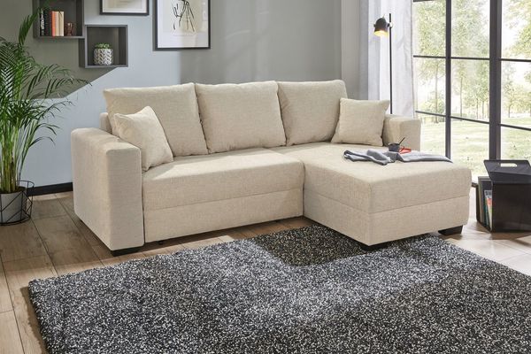 Jockenhöfer Gruppe Ecksofa Elmau L-Form, B: 235 cm, mit Bettfunktion, Bettkasten & 2 Zierkissen
