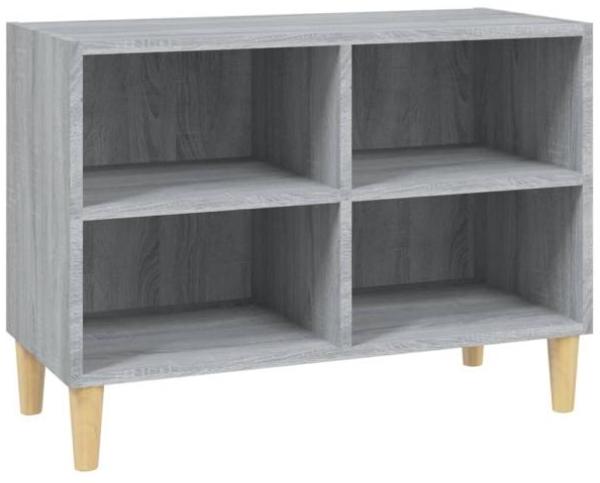 vidaXL TV-Schrank mit Massivholz-Beinen Grau Sonoma 69,5x30x50 cm 813147