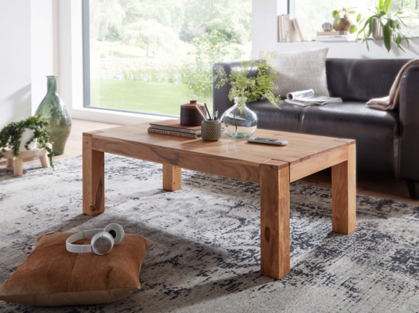 Wohnling Couchtisch PATAN 110 x 60 x 40 cm Holz Massiv, Akazie Bild 5