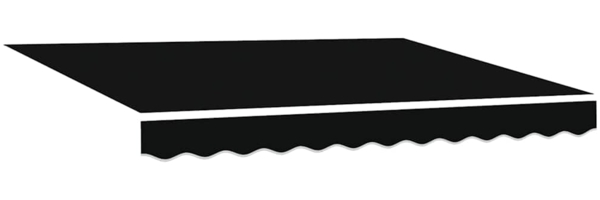 vidaXL Einziehbare Markise Schwarz 300 x 250 cm Stoff 3330038