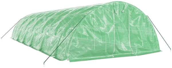 vidaXL Gewächshaus mit Stahlrahmen Grün 60 m² 12x5x2,3 m 3188087 Bild 2