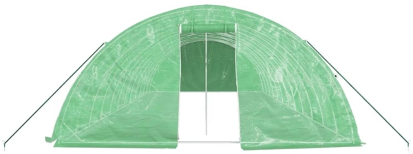vidaXL Gewächshaus mit Stahlrahmen Grün 60 m² 12x5x2,3 m 3188087 Bild 3