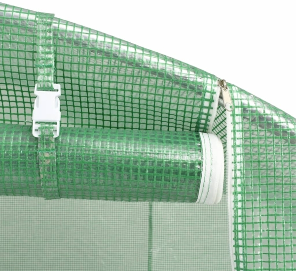vidaXL Gewächshaus mit Stahlrahmen Grün 60 m² 12x5x2,3 m 3188087 Bild 7