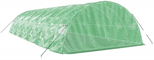 vidaXL Gewächshaus mit Stahlrahmen Grün 60 m² 12x5x2,3 m 3188087 Bild 5