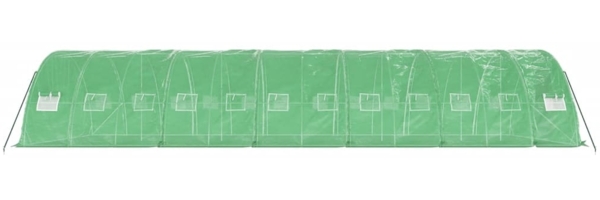 vidaXL Gewächshaus mit Stahlrahmen Grün 60 m² 12x5x2,3 m 3188087 Bild 4