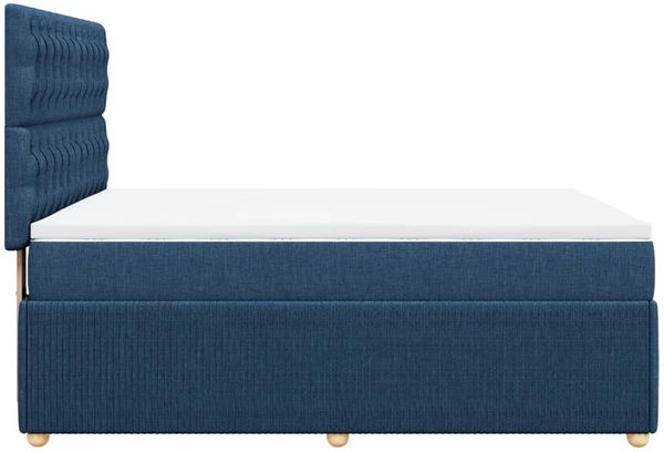 vidaXL Boxspringbett mit Matratze Blau 140x200 cm Stoff 3294392 Bild 7