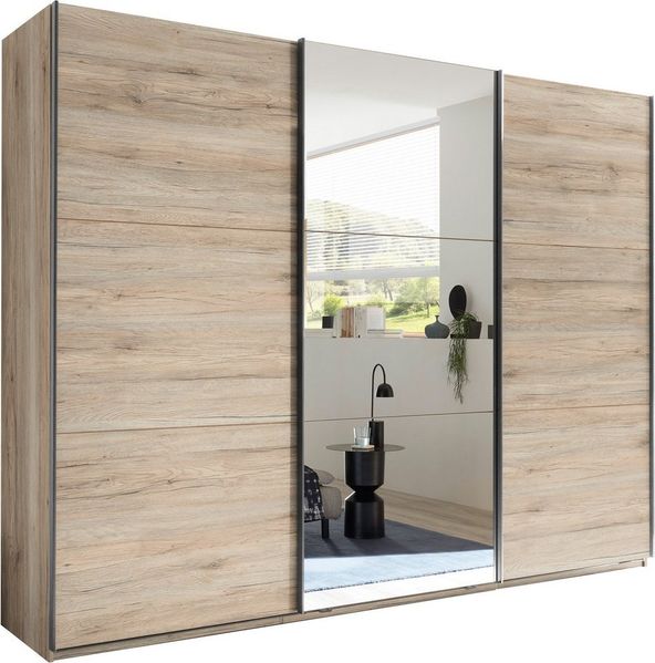 Schlafkontor Schwebetürenschrank Bravo Kleiderschrank, Schiebetürenschrank mit Spiegeltür, wahlweise mit Zubehör