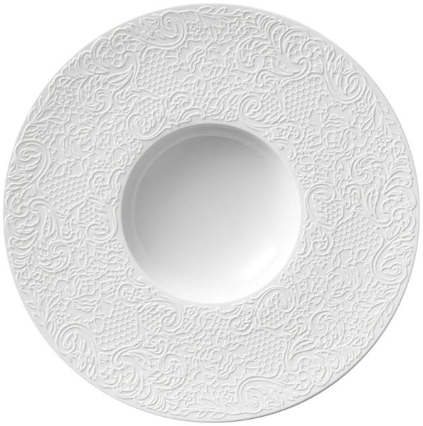 Guy Degrenne Teller tief 28 cm mit breiter Fahne Collection L Coutur