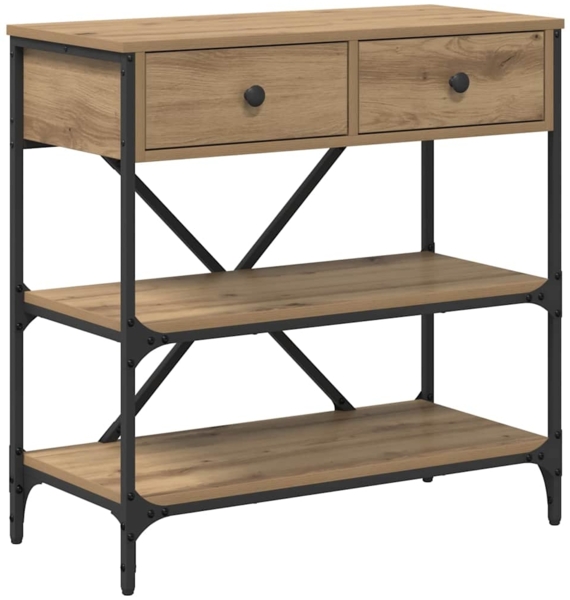 vidaXL Konsolentisch mit Schubladen Braun 100 x 34,5 x 75 cm Holz 871313