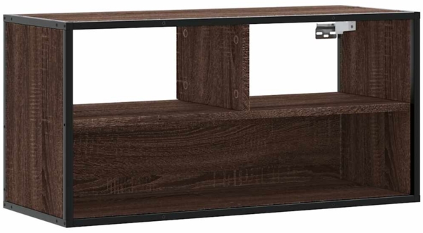 vidaXL TV-Schrank Braun Eiche 80 x 31 x 39,5 cm Holzwerkstoff und Metall 848928