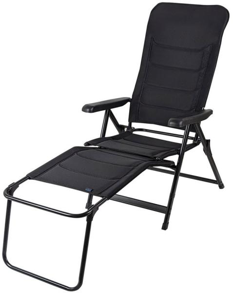 osoltus 'Alu' Gartenliege, mit Fußablage, schwarz, 120 x 73 x 63 cm