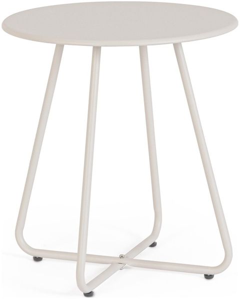 Gartenbeistelltisch Lebaj - Metall Sand, Ø 45 cm